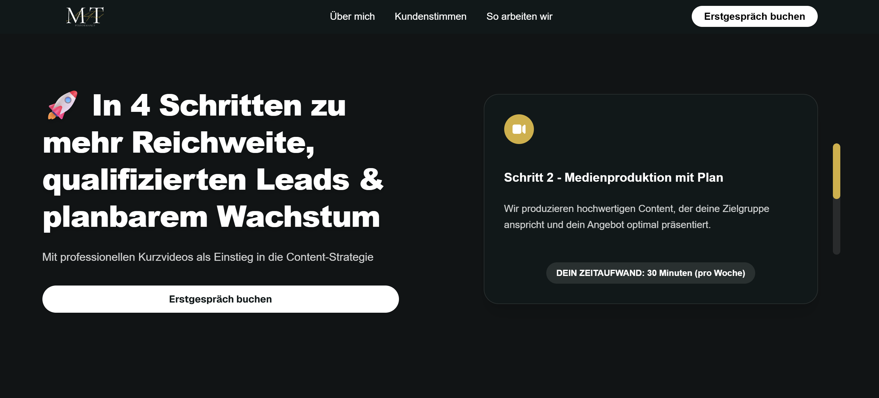 MT Performance Landingpage
